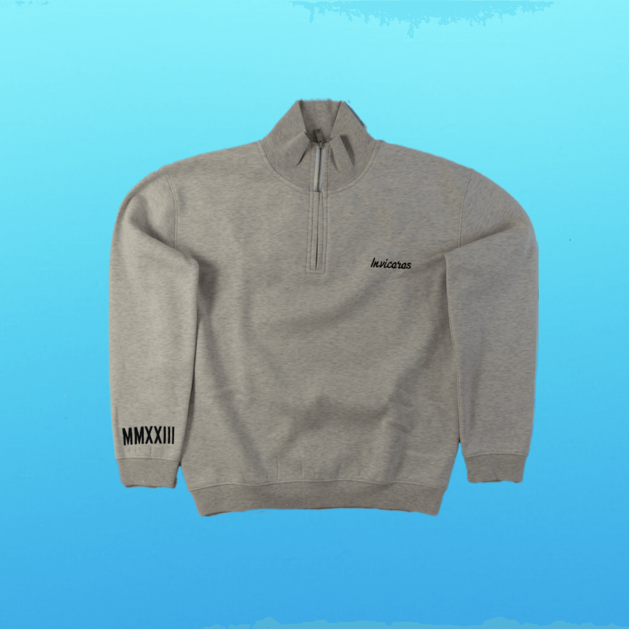 CLOUD SUPERSIZED QUARTERZIP - Heather Grey-Invicoros