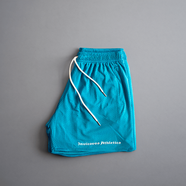 Flow Set Mesh Shorts - Cyan-Invicoros Athletics 
