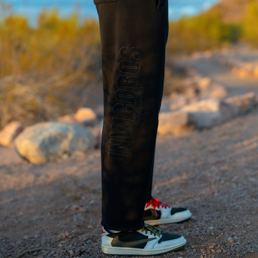 TIMEFADE STRAIGHT FIT PANT [BLACK]-Invicoros