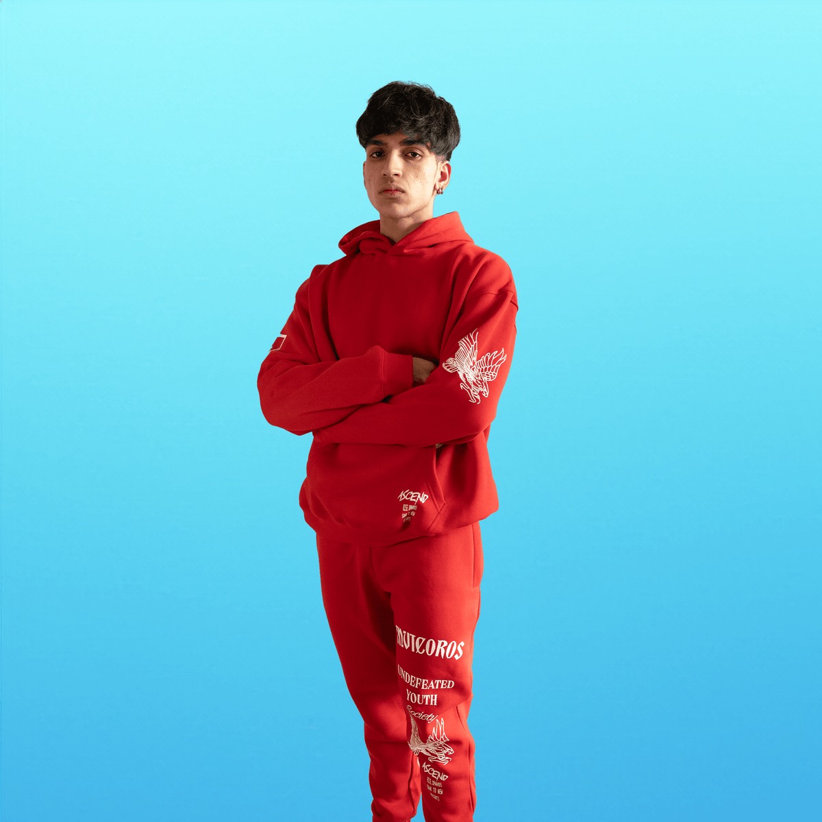 ASCEND HOODIE - RED-Invicoros  