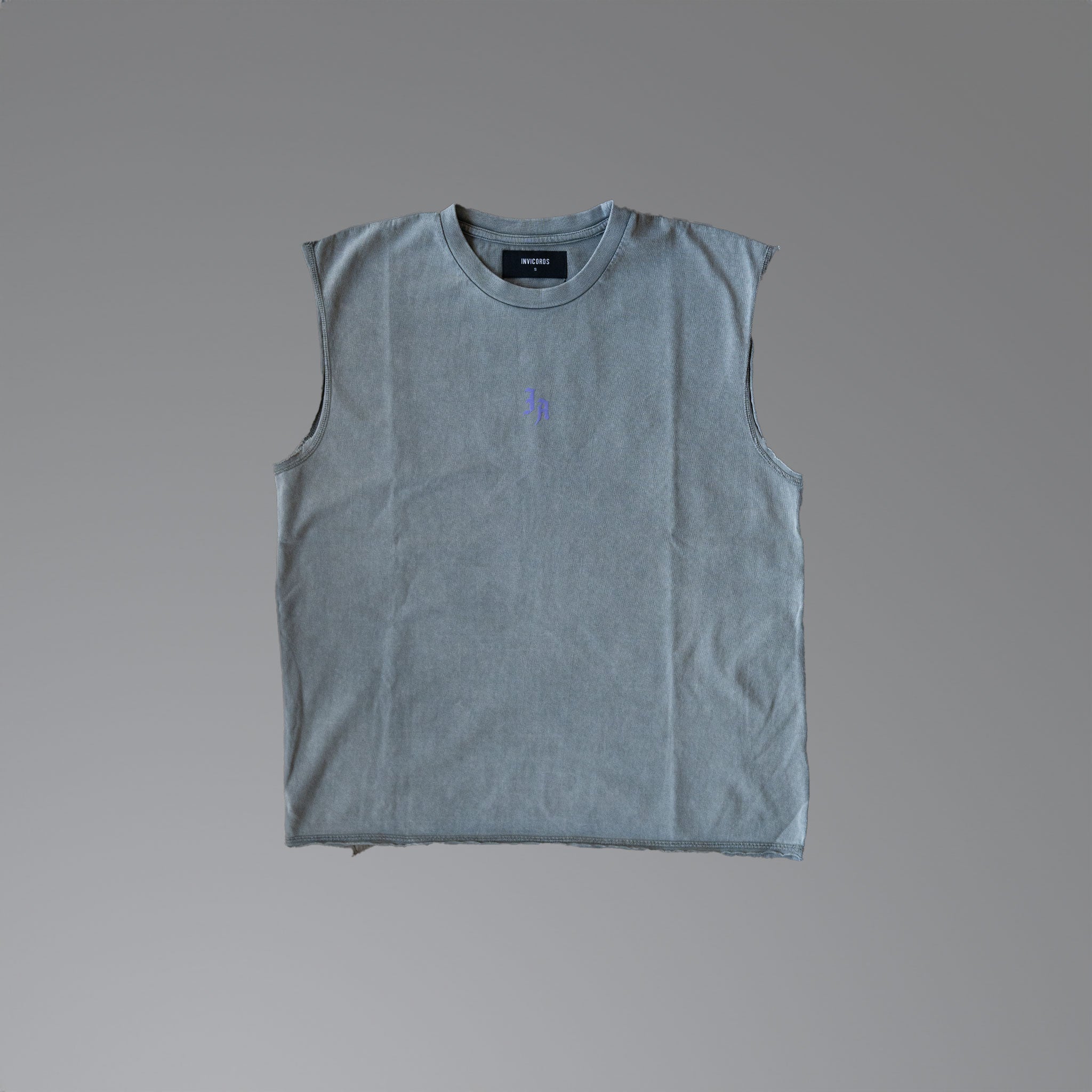 Buy Oversized Men's Acid Wash Grey Tank Tops, Distressed Tank Tops